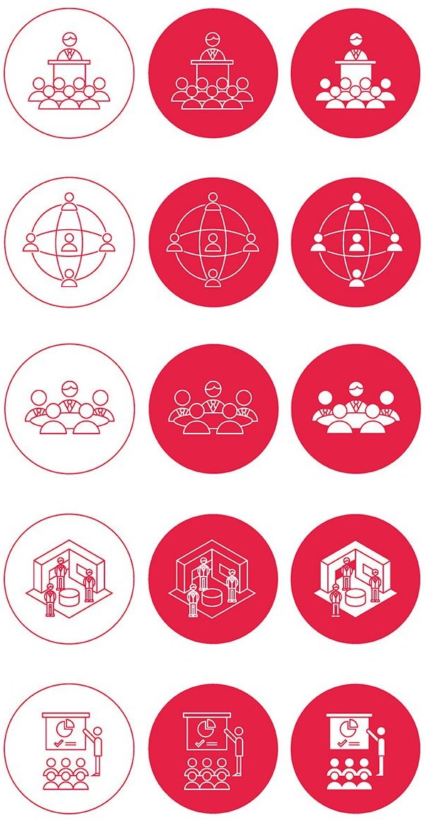 Area213 conference icon set