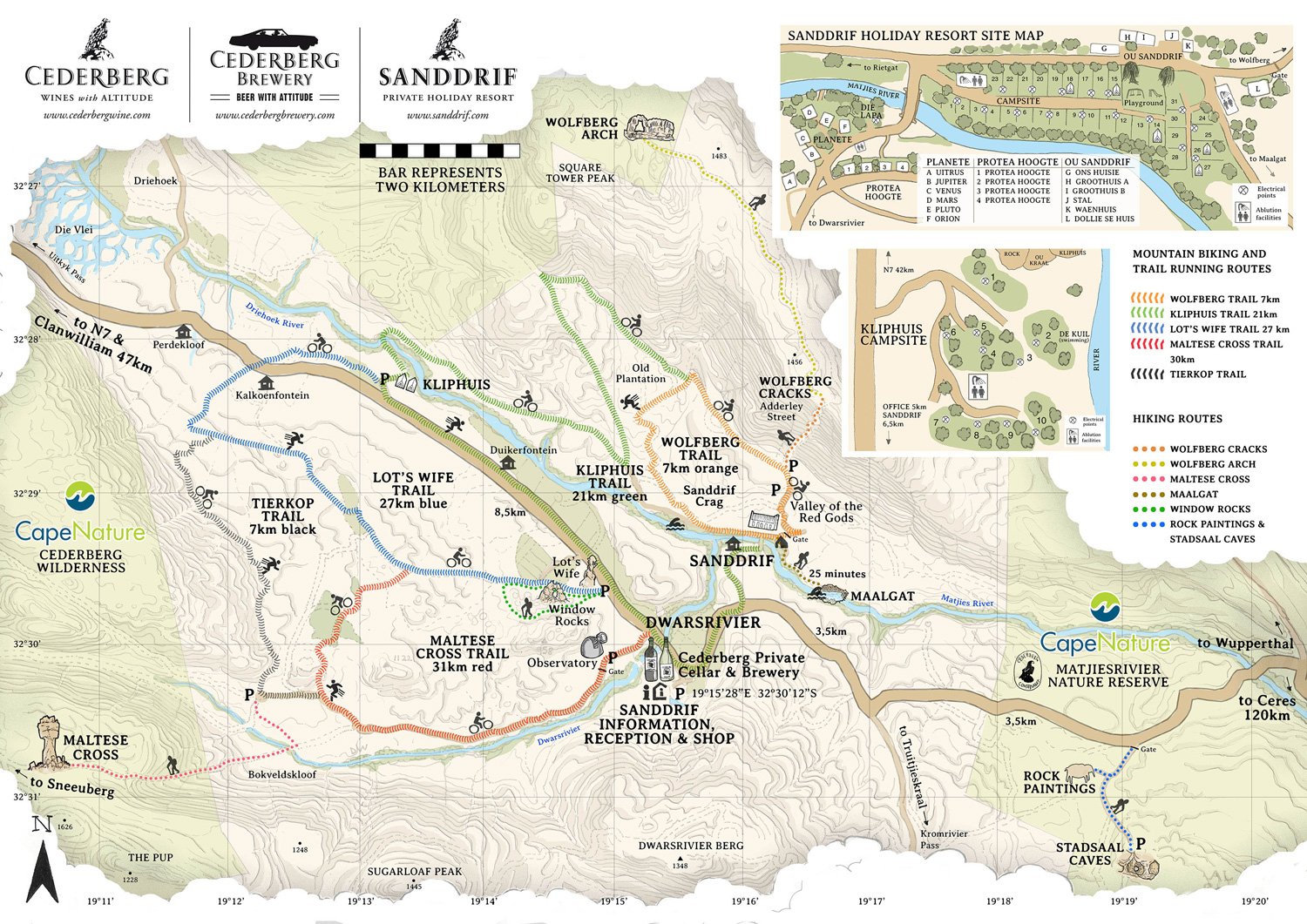 Cederberg illustrated map