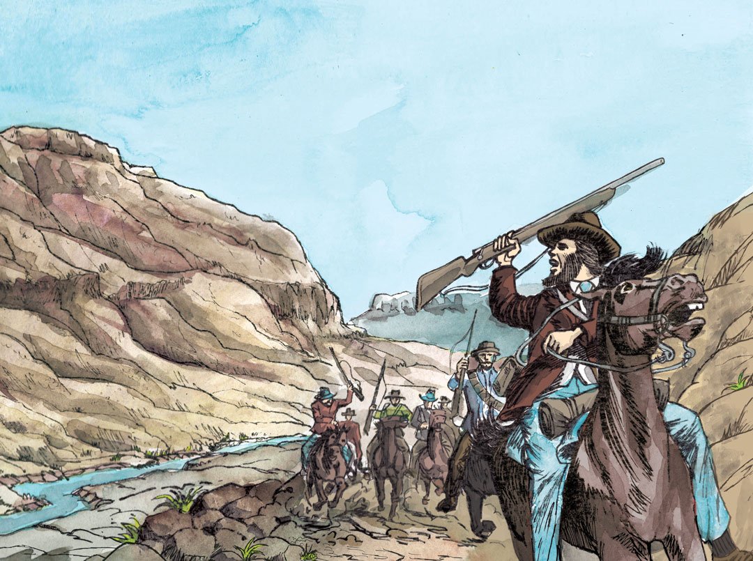 Illustration for the cover of Die Groot Afrikaanse Heldeboek