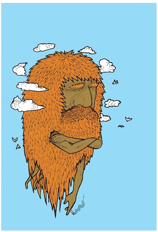 Illustration of a mythical character from unpublished book