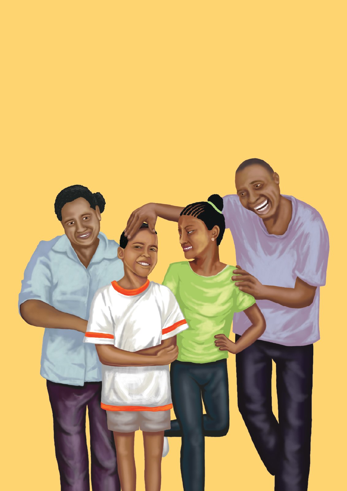 A2 poster illustration of a family