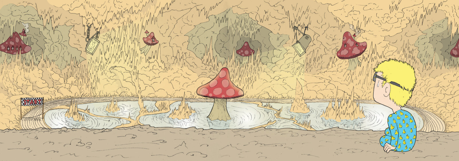 Double page spread from unpublished book