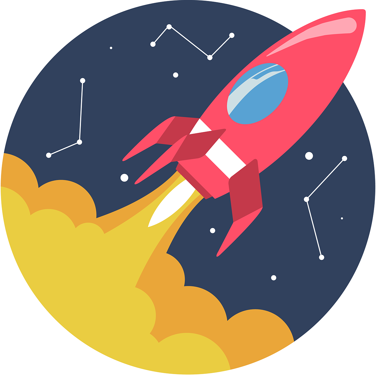 Rocket icon illustration