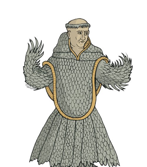Fish monk character