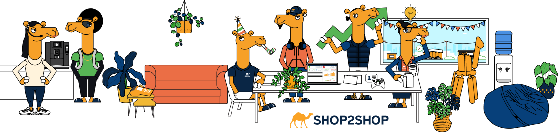 Shop2Shop mascot family