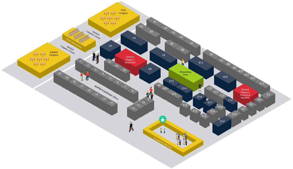 TSSX expo floorplan, isometric
