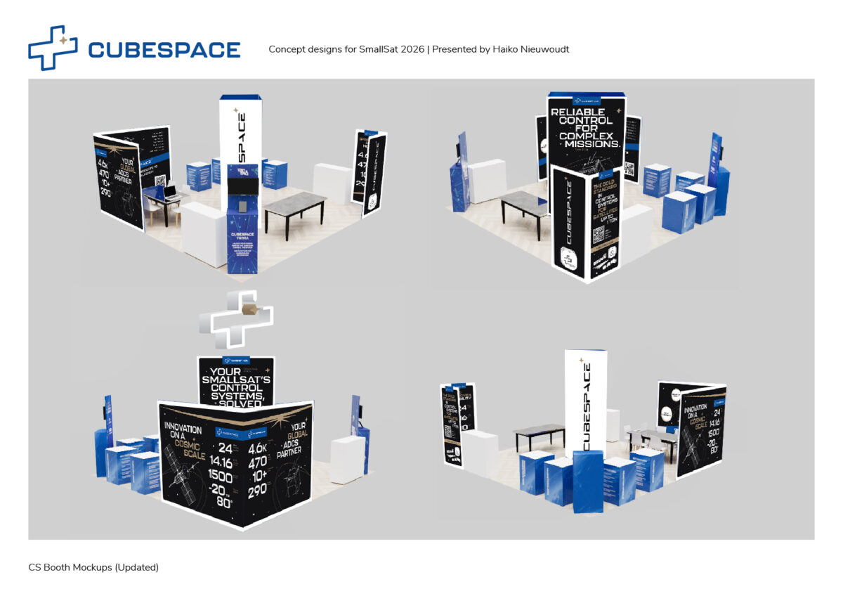 CubeSpace exhibition booth mockups