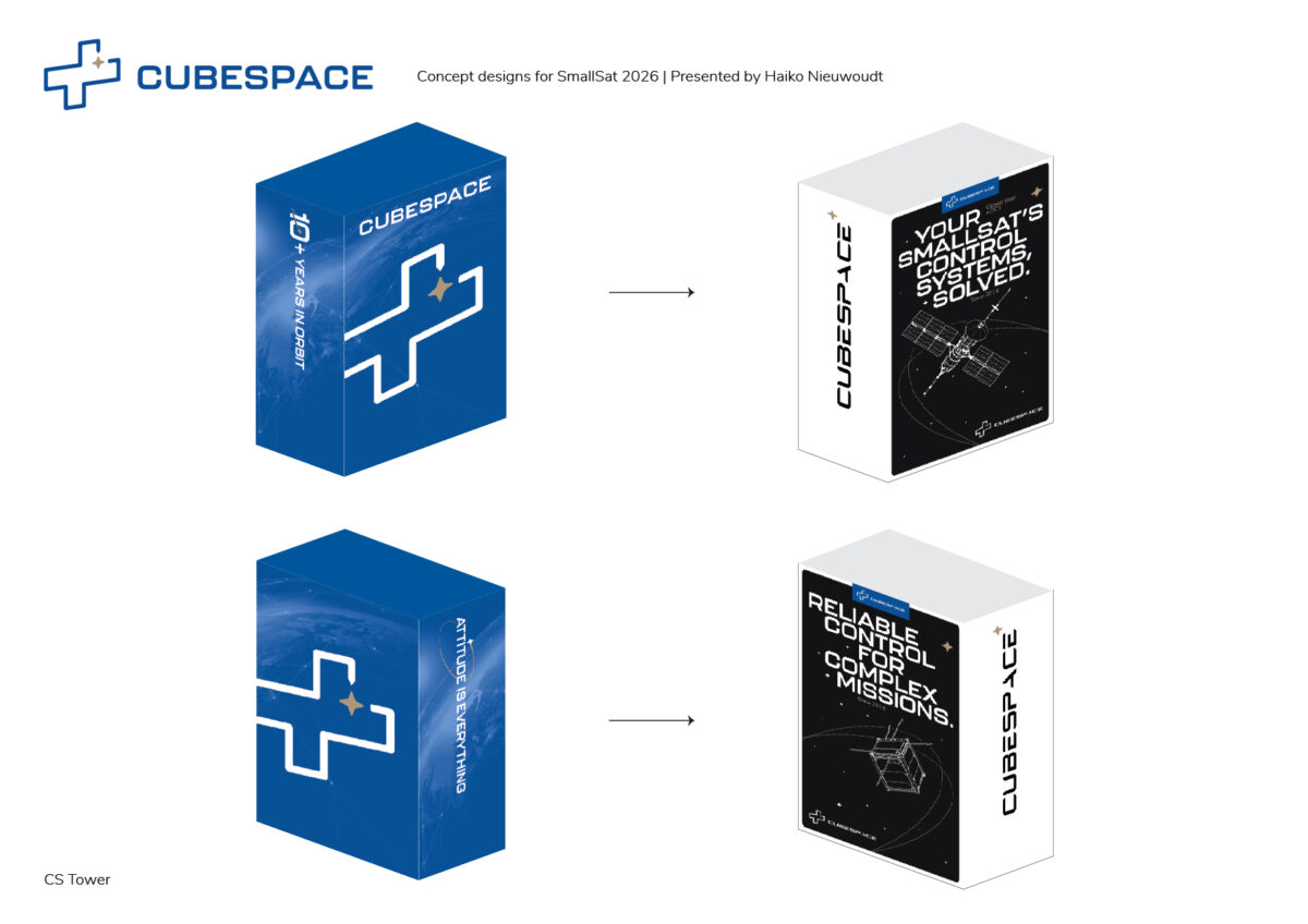 CubeSpace expo tower branding concept