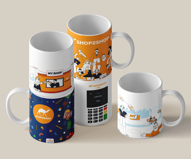Shop2Shop branded mugs