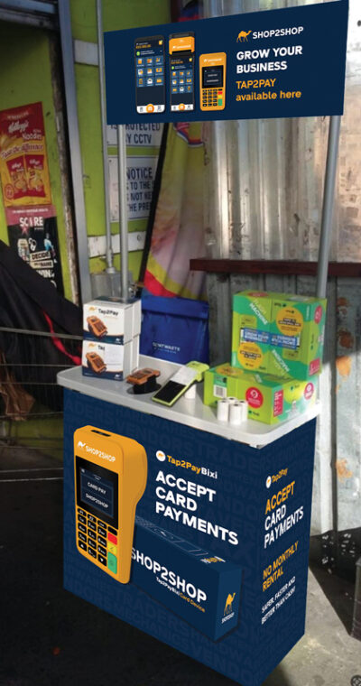 Shop2Shop Tap2Pay counter stand