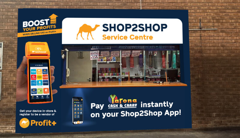 Shop2Shop Yarona service centre signage