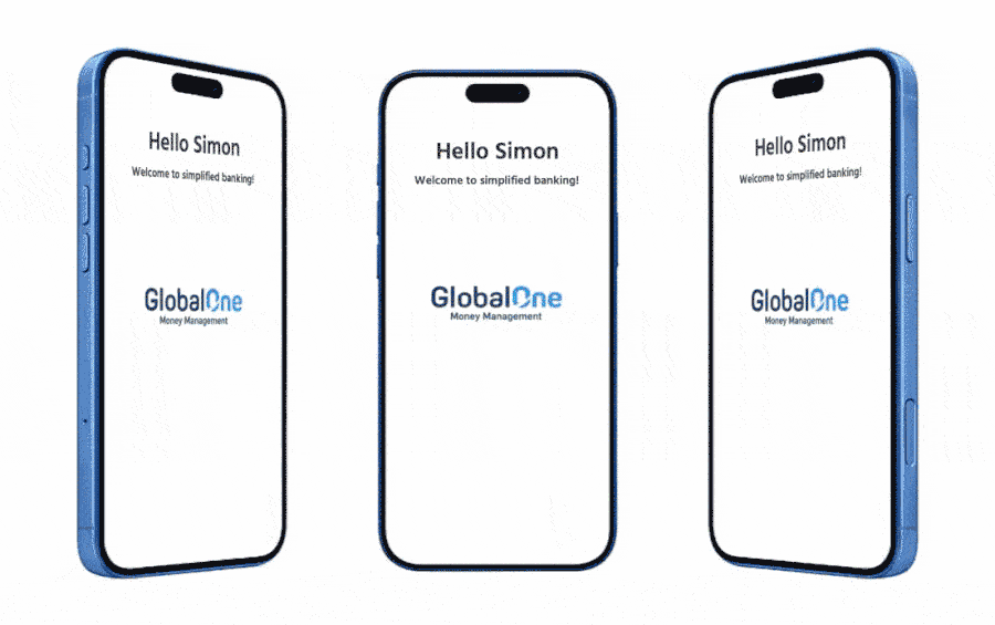 GlobalOne, app onboarding screens animation